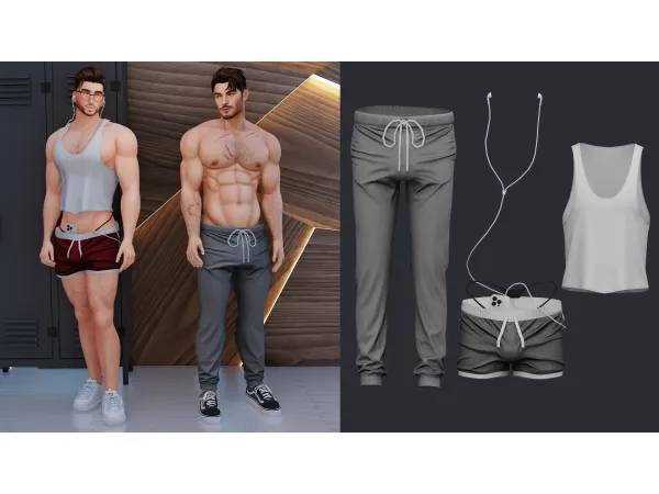 Alpha Bottom and Top Set by Beto - The Sims 4 Custom Content