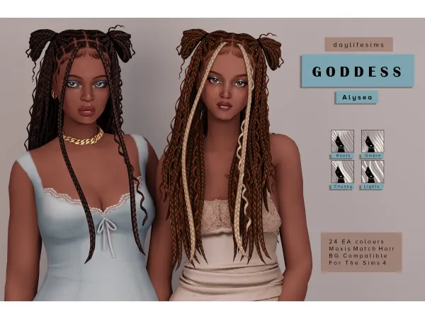 Maxis Match GODDESS SET Alysea by simsfinds - The Sims 4 Custom Content