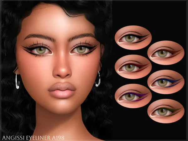 Mix Eyeliner A198 by ANGISSI - The Sims 4 Custom Content