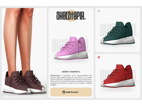 Alpha walker sneakers. by shoestopia - The Sims 4 custom content