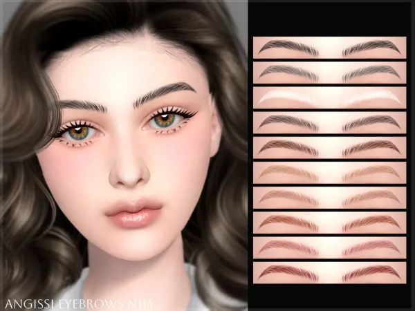 Mix Eyebrows n114 by thesimsresource - The Sims 4 Custom Content