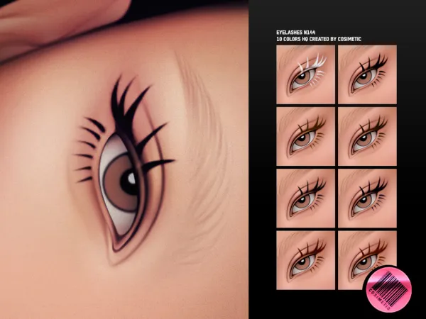 Maxis Match 2D Eyelashes N144 by thesimsresource - The Sims 4 Custom Content