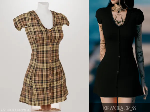 Mix Kikimora dress by overkillsimmer - The Sims 4 Custom Content
