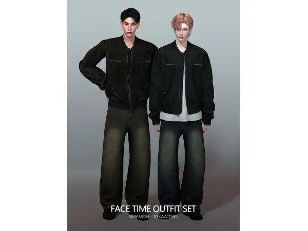 Face Time Outfit Set by rona_sims