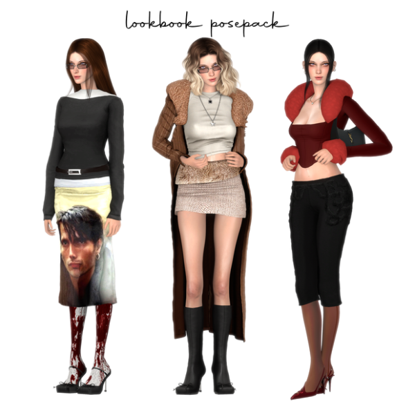 Mix 241012 female posepack by simsfinds - The Sims 4 Custom Content