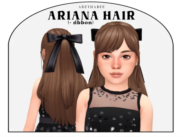 Maxis Match Ariana Hair (Children) by arethabee - The Sims 4 Custom Content