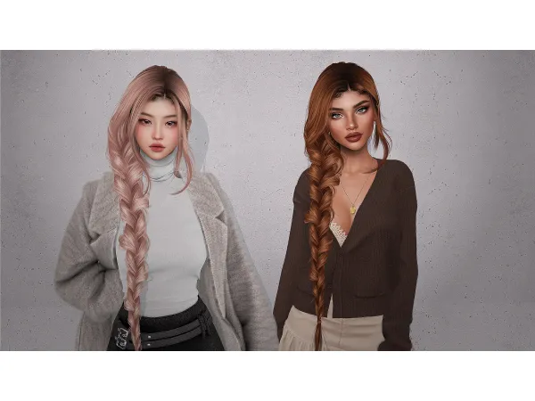 Alpha Rapunzel Hairstyle by modcollective - The Sims 4 Custom Content