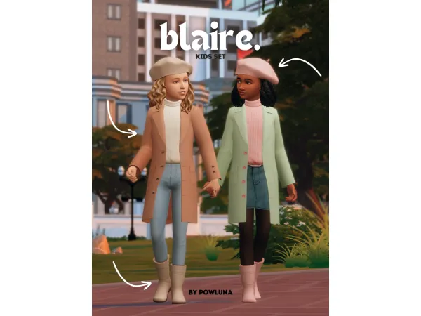 Maxis Match BLAIRE set by PowLuna - The Sims 4 Custom Content