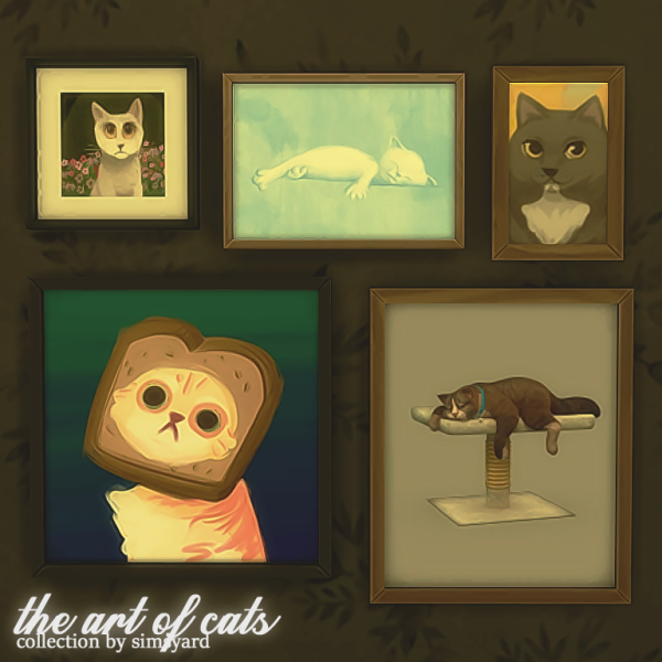 Maxis Match The Art of Cats Collection by simsfinds - The Sims 4 Custom Content
