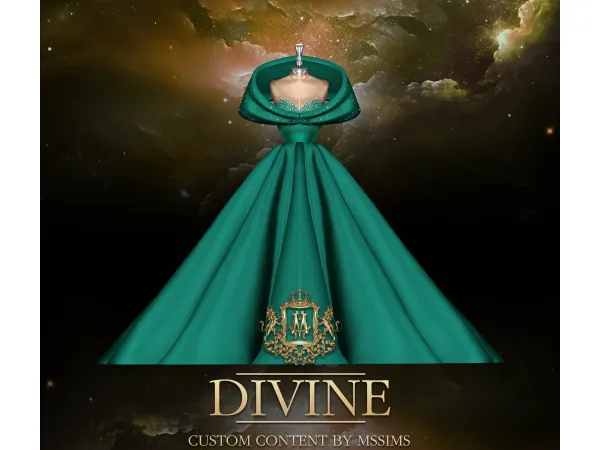 Alpha DIVINE GOWN by Mssims4 - The Sims 4 Custom Content