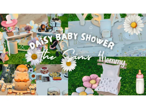 Mix Daisy Baby Shower bu ExtraCelestialSims by simsfinds - The Sims 4 Custom Content