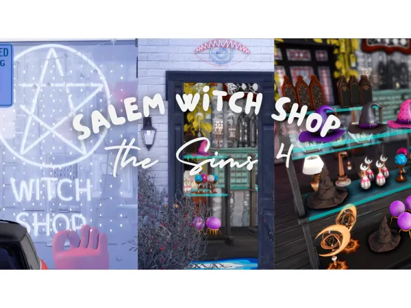 Mix Salem Witch Shop by Extra Celestial Sims - The Sims 4 Custom Content
