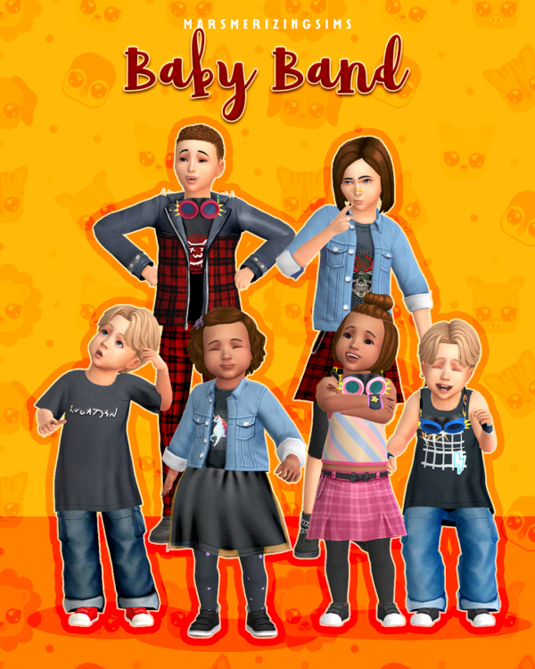 Maxis Match Baby Band by simsfinds - The Sims 4 Custom Content