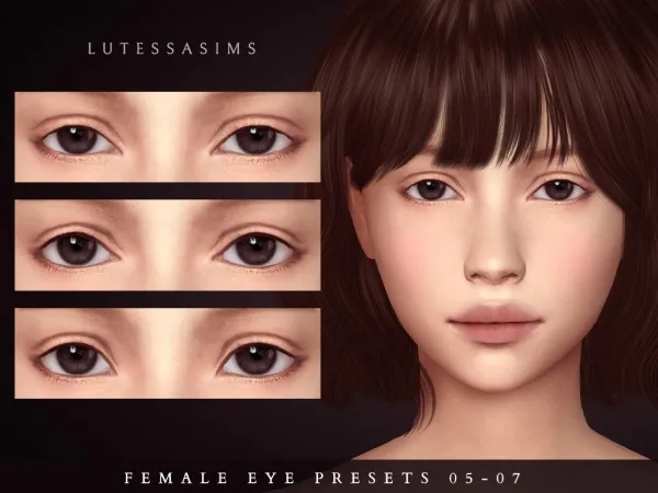 Alpha Female Eye Presets 05 07 by Lutessasims - The Sims 4 Custom Content