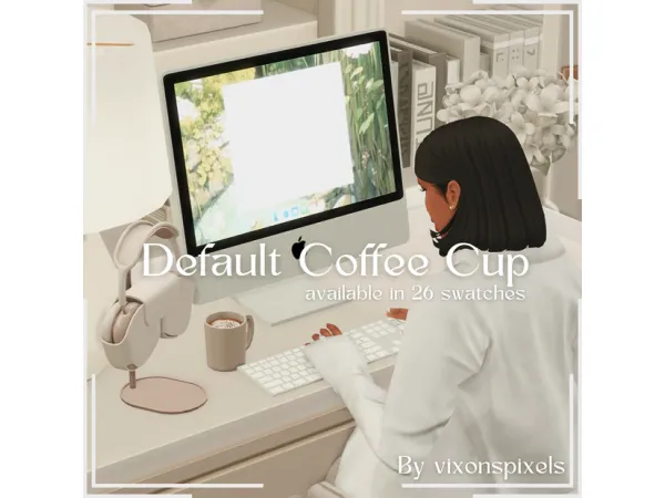 Maxis Match Default coffee cup by vixonspixels - The Sims 4 Custom Content
