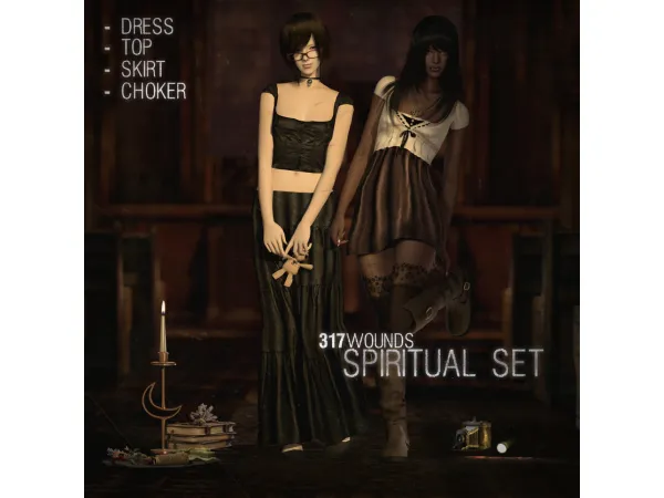 Alpha 317wounds Spiritual Set - The Sims 4 Custom Content