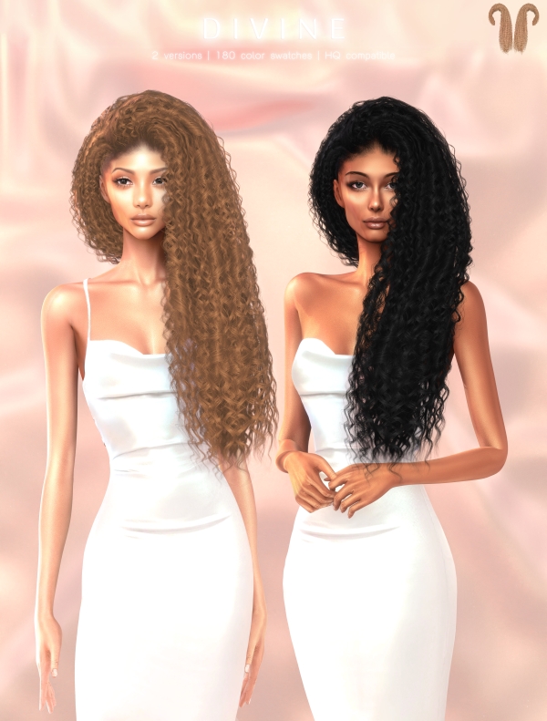 Alpha Divine Hairstyle by greenteahoney - The Sims 4 Custom Content