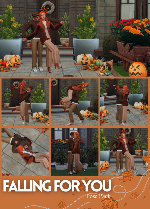 Maxis Match Falling for You Poses by simsfinds - The Sims 4 Custom Content