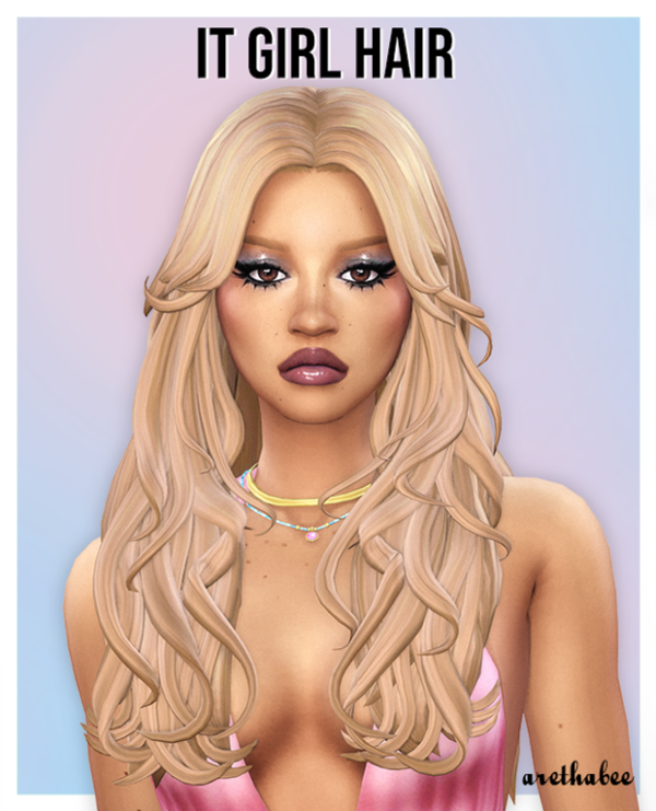 Maxis Match it girl hair by simsfinds - The Sims 4 Custom Content