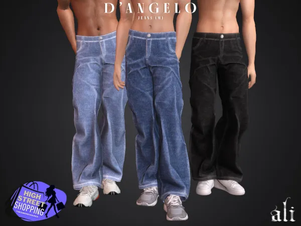 Alpha D'ANGELO jeans (m) by ali - The Sims 4 Custom Content