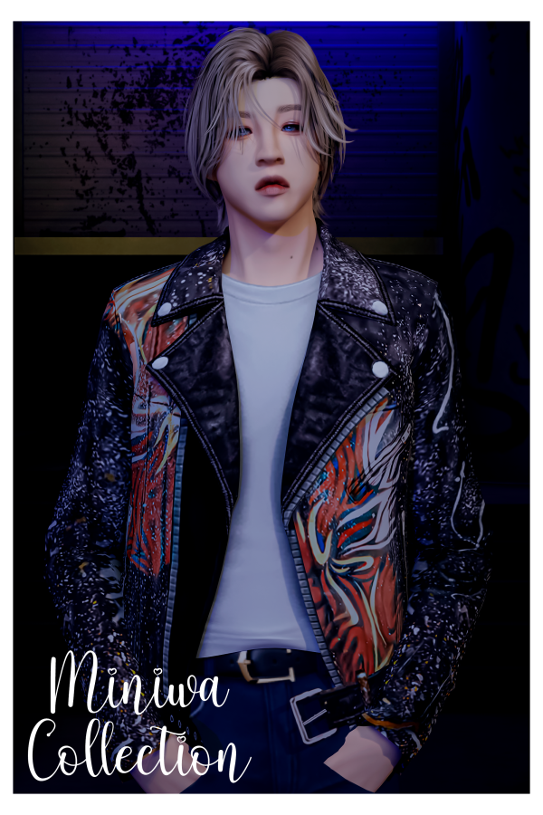 Mix BTS BIKER JACKET IN CALFSKIN by simsfinds - The Sims 4 Custom Content