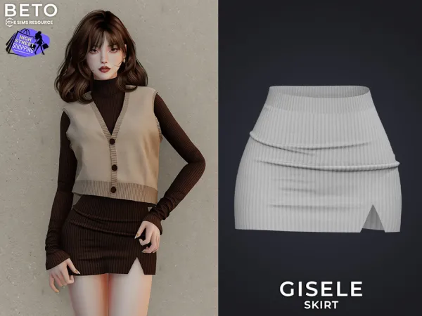 Mix Gisele (Skirt) by Beto_ae0 - The Sims 4 Custom Content