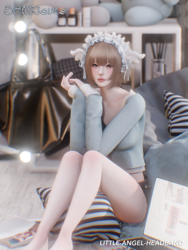 Mix 333Little angel headband by simsfinds - The Sims 4 Custom Content