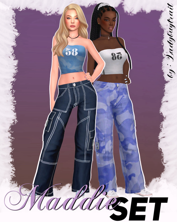 Maxis Match Maddie outfit set by ladybugtrait - The Sims 4 Custom Content