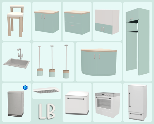 Mix Kitchen Mega Pack 43310450277903 by lemonbunny - The Sims 4 Custom Content