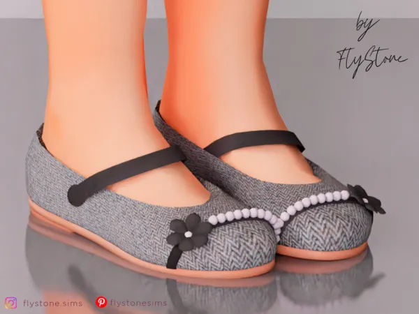 Mix Child Ballet Flats by thesimsresource - The Sims 4 Custom Content