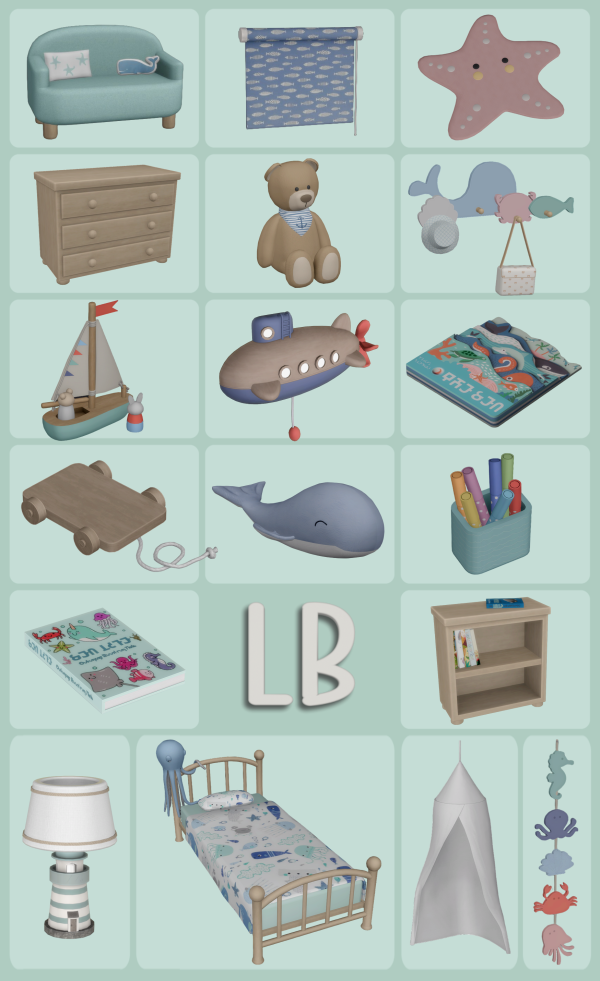 Mix SEA ADVENTURE Pack 43310450277903 by by lemonbunny - The Sims 4 Custom Content