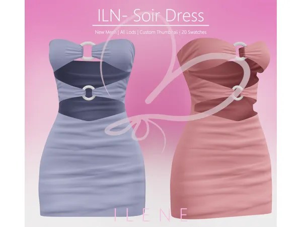 Maxis Match ILN Soir Dress by ilenes4 - The Sims 4 Custom Content