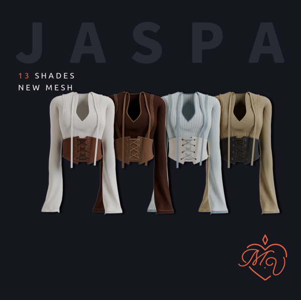 Mix Jaspa Top by simsfinds - The Sims 4 Custom Content