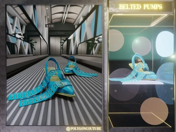 Maxis Match Belted Pumps by polygoncouture - The Sims 4 Custom Content