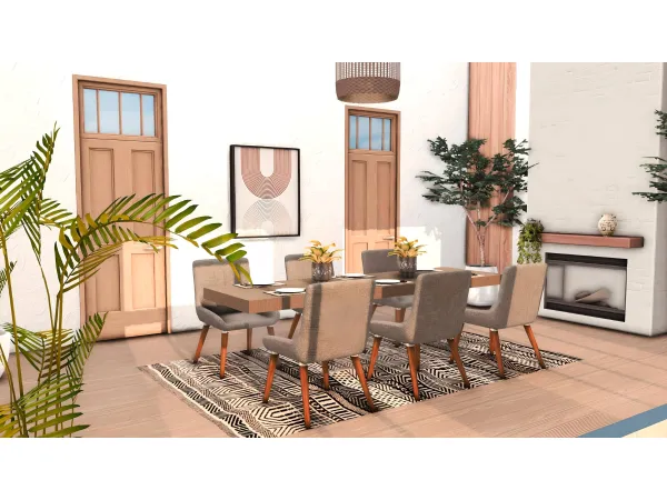 Alpha Marle Dining Room by miwisimsie - The Sims 4 Custom Content