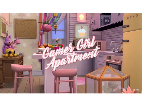 Maxis Match Gamer Girl Apartment No by simsfinds - The Sims 4 Custom Content