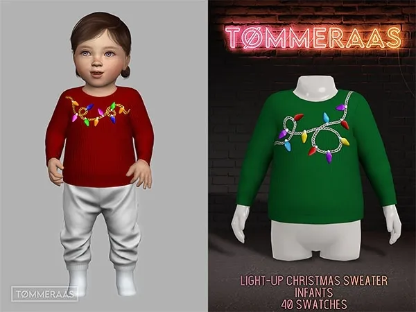 TØMMERAAS | Light-Up Christmas Sweater for Infants (#76)