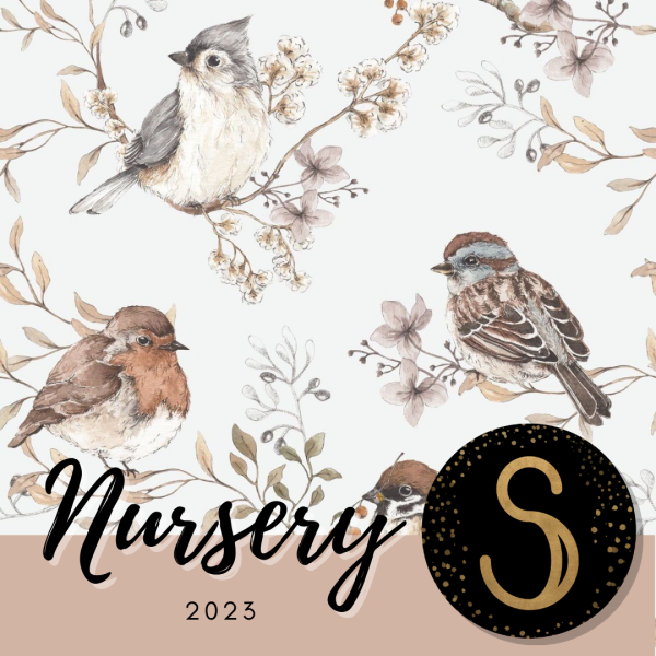 Alpha Nursery Birds white gray Wallpapers by simsfinds - The Sims 4 Custom Content