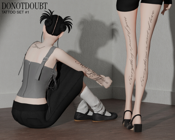 Mix Tattoo Set 1 by simsfinds - The Sims 4 Custom Content