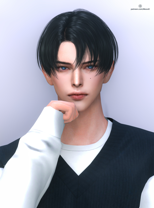 Alpha MoooD Hair N111 by simsfinds - The Sims 4 Custom Content