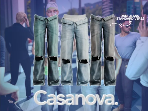 Alpha Casanova Dani Jeans (Standard Version) by decayed - The Sims 4 custom content