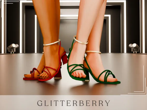 Maxis Match Velvet Red Shoes by Glitterberryfly - The Sims 4 Custom Content