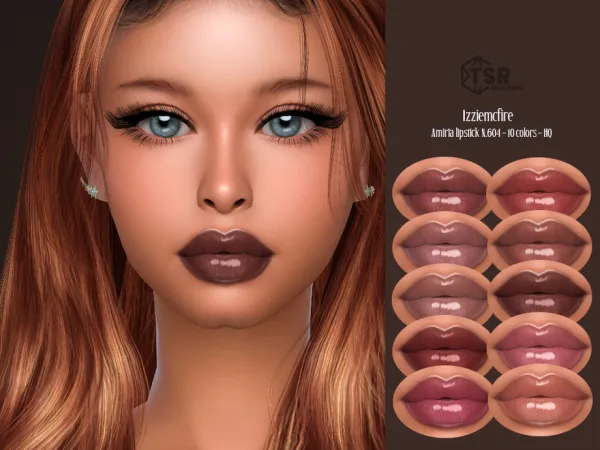 Mix IMF Amiria Lipstick N604 by IzzieMcFire - The Sims 4 Custom Content