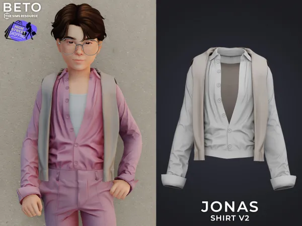 Alpha Jonas (Shirt V2 Child Version) by thesimsresource - The Sims 4 Custom Content