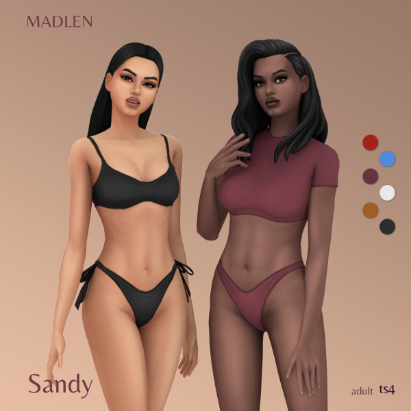Maxis Match Sandy Swimsuit by madlensims - The Sims 4 Custom Content