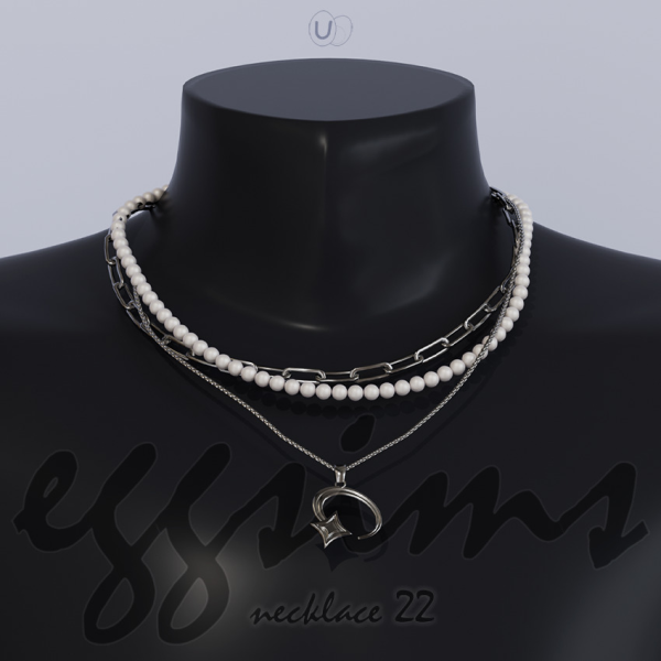 Alpha necklace 22 by simsfinds - The Sims 4 Custom Content