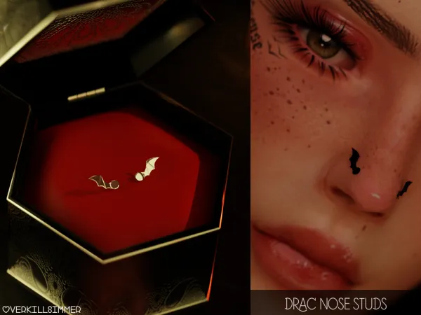 Mix Drac nose studs by overkillsimmer - The Sims 4 Custom Content