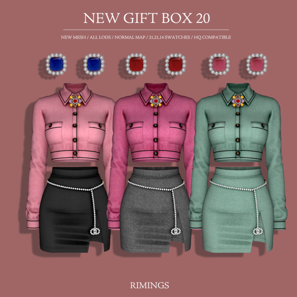Alpha [RIMINGS] NEW GIFT BOX 20 by simsfinds - The Sims 4 Custom Content