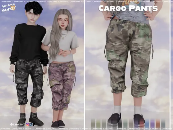Mix Cargo Pants Child by lynxsimzfamily - The Sims 4 Custom Content