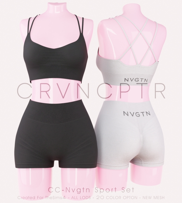 Alpha Nvgtn Sport Set by carvin_captoor - The Sims 4 Custom Content